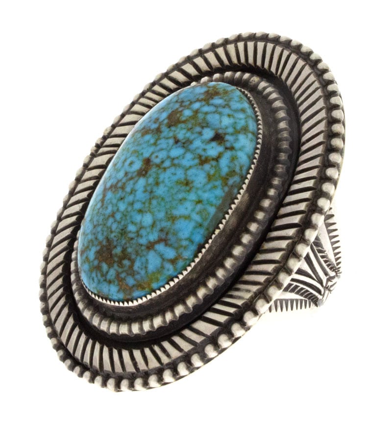 Bague en turquoise Kingman Birdseye naturelle