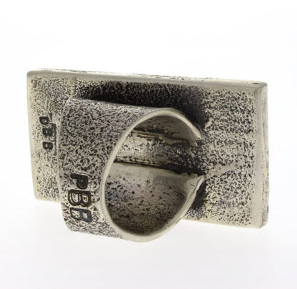 Tufa Cast Ring With Natural Stone Inlay Design