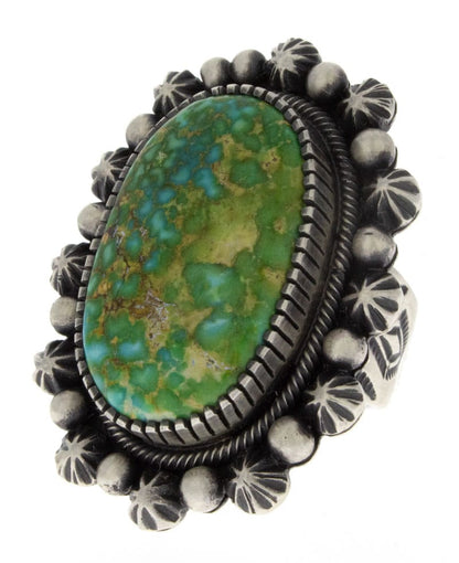 Bague de déclaration en turquoise dorée du Sonoran