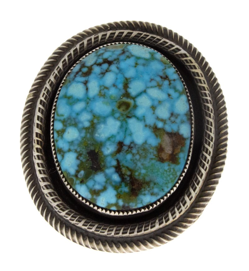 Bague Shadowbox en turquoise Kingman Birdseye naturel