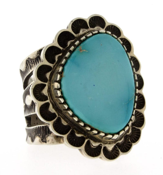 Bague en turquoise Kingman naturelle