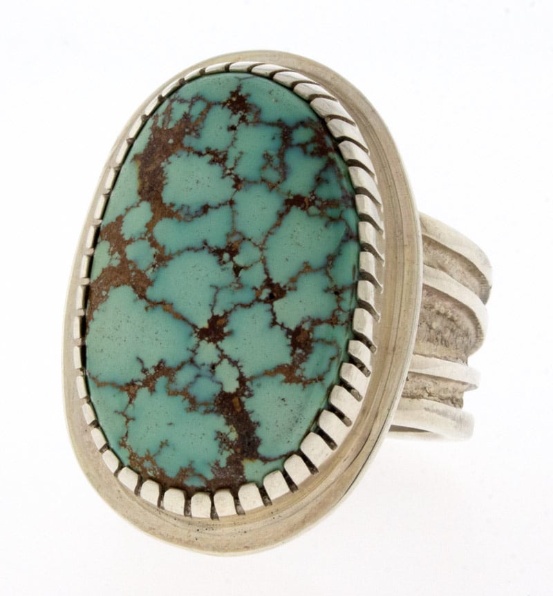 Bague en turquoise naturelle de haute qualité de la montagne turquoise