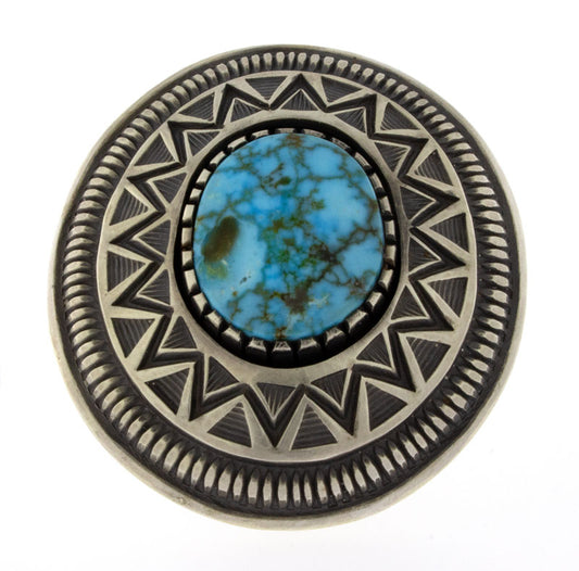 Natural Kingman Water Web Turquoise Statement Ring