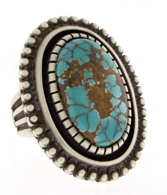 Natural Blue Royston Turquoise Shadowbox Ring