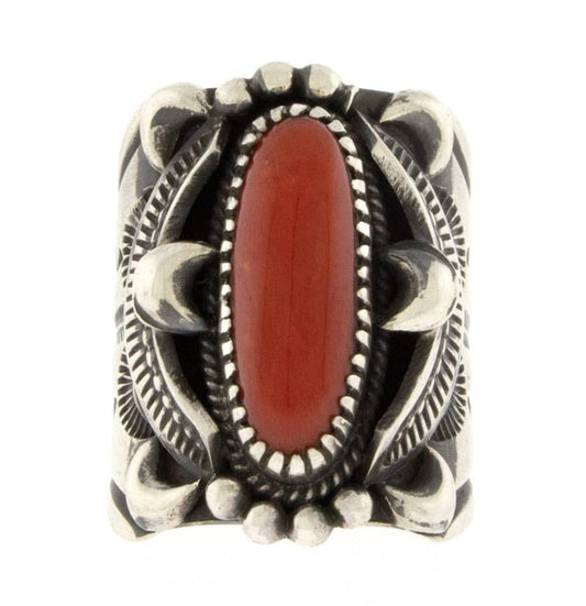 High Grade Natural Mediterranean Coral Ring