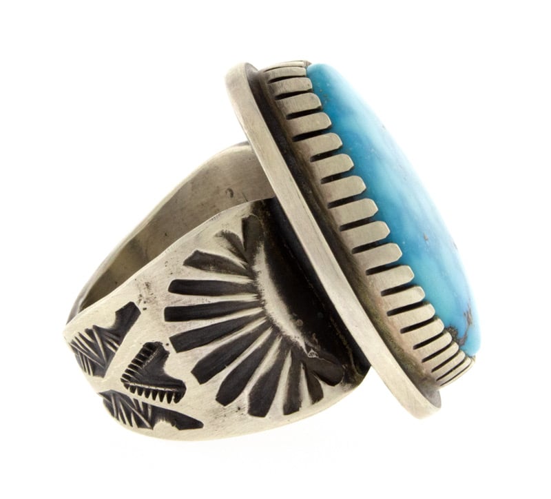 Bague en turquoise Web de Kingman naturel