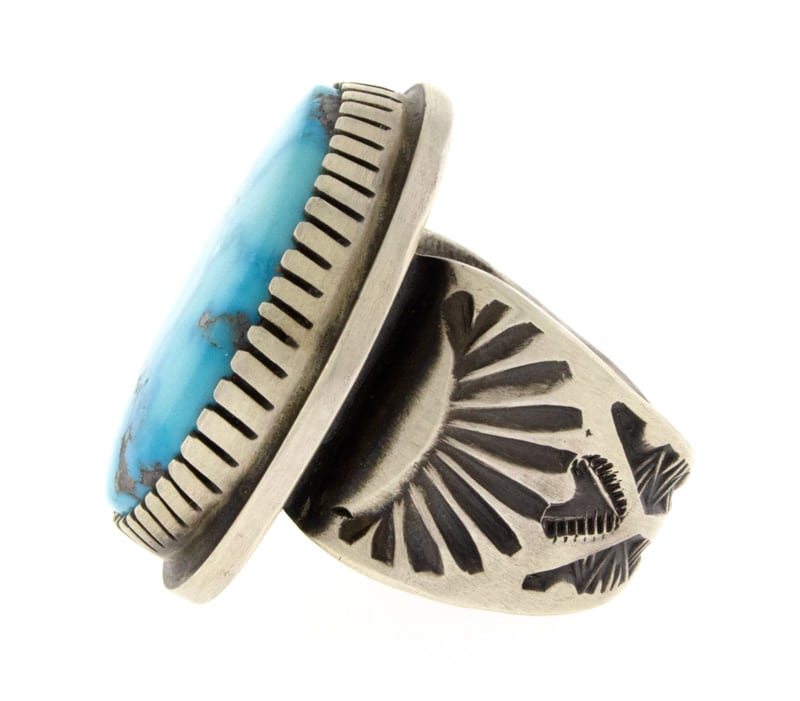 Bague en turquoise Web de Kingman naturel