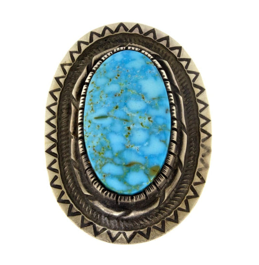 Natural Kingman Water Web Turquoise Ring