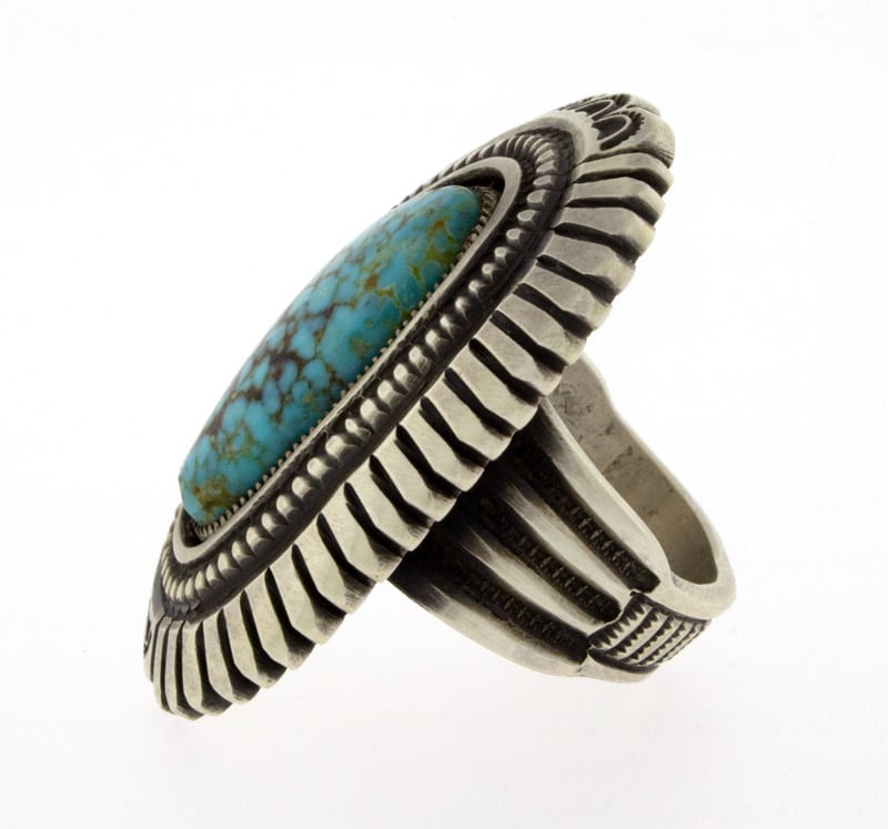 Bague Shadowbox en turquoise Kingman naturel