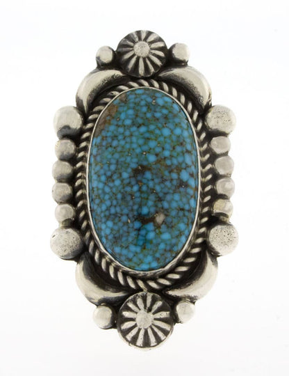 Natural Birdseye Kingman Turquoise Ring