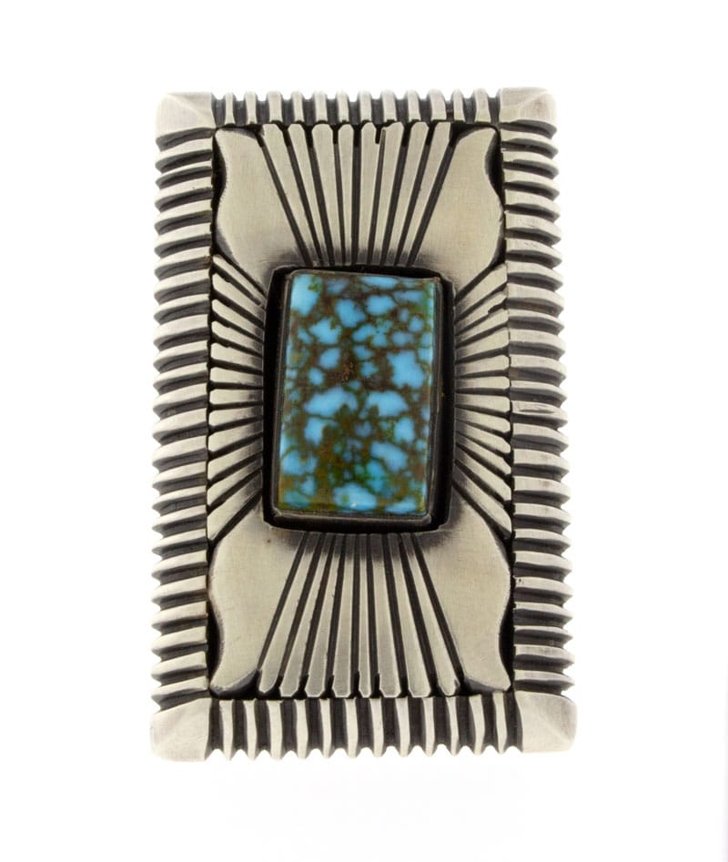 Natural Kingman Web Turquoise Statement Ring