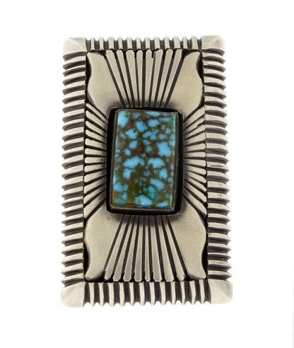 Natural Kingman Web Turquoise Statement Ring