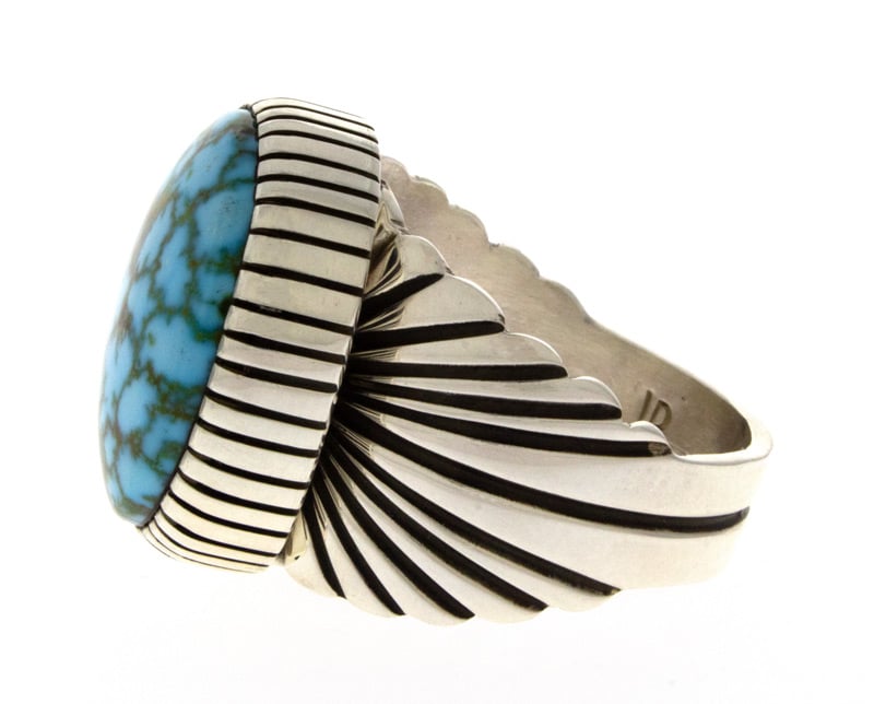 Bague en turquoise Kingman Birdseye naturelle