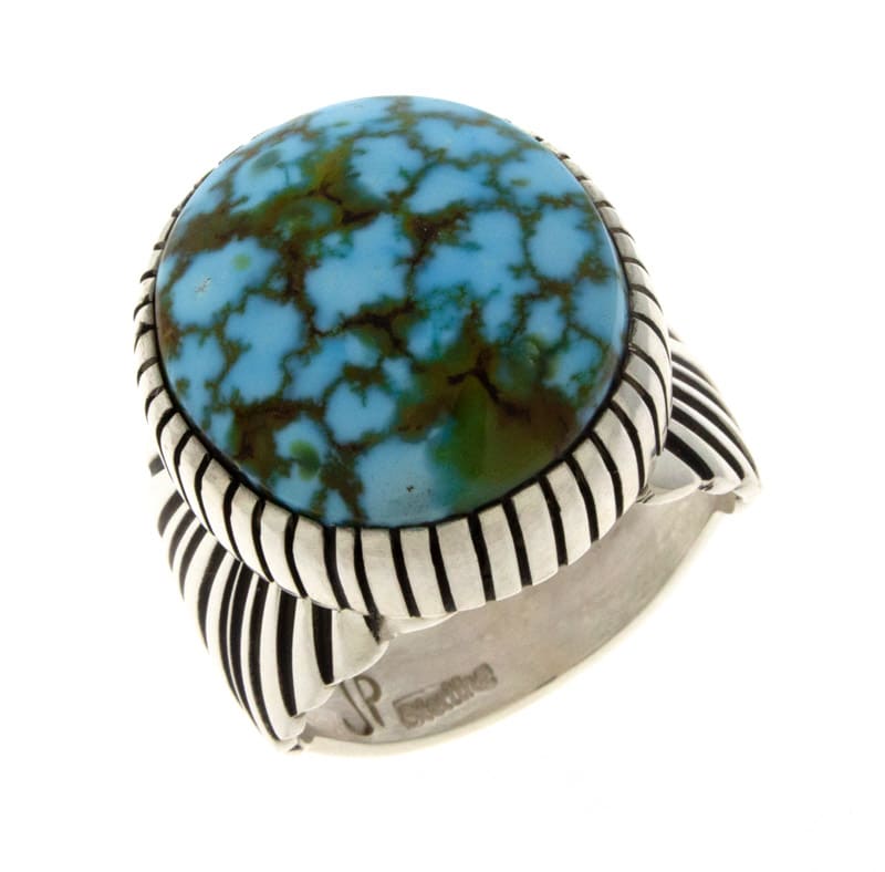 Bague en turquoise Kingman Birdseye naturelle