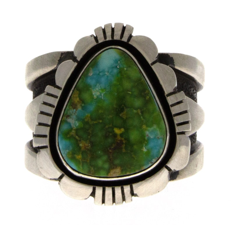 Bague en turquoise dorée naturelle de Sonora