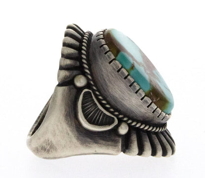 High Grade Natural Pilot Mountain Turquoise Ring