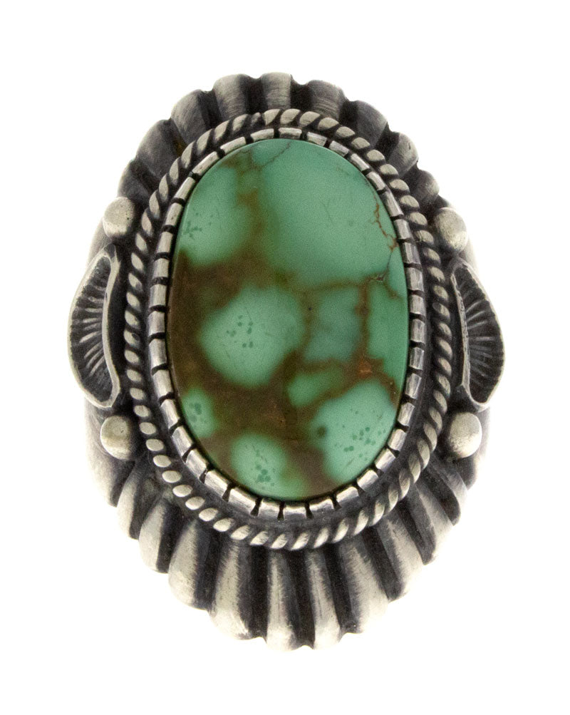 High Grade Natural Pilot Mountain Turquoise Ring