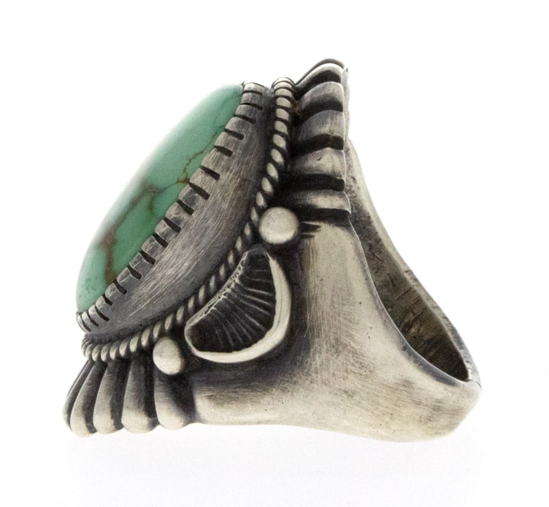 High Grade Natural Pilot Mountain Turquoise Ring