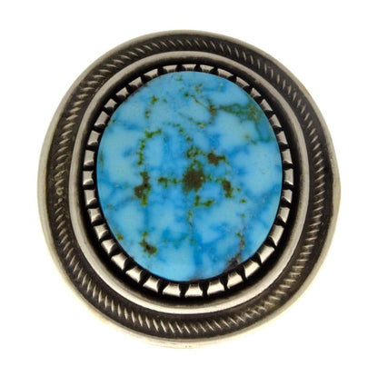 Natural Kingman Water Web Turquoise Shadowbox Ring