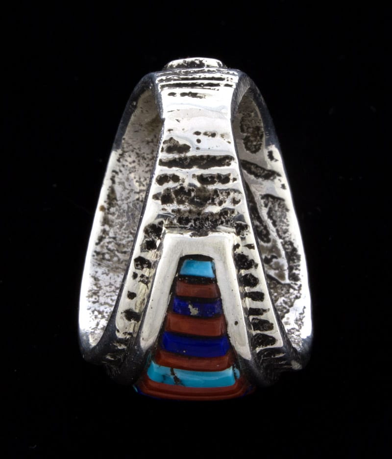 Tufa Cast Ring With High Grade Raised Cobblestone Inlay Design