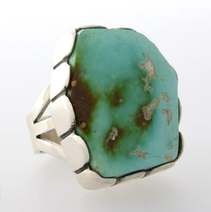 High Grade Natural Pilot Mountain Turquoise Ring