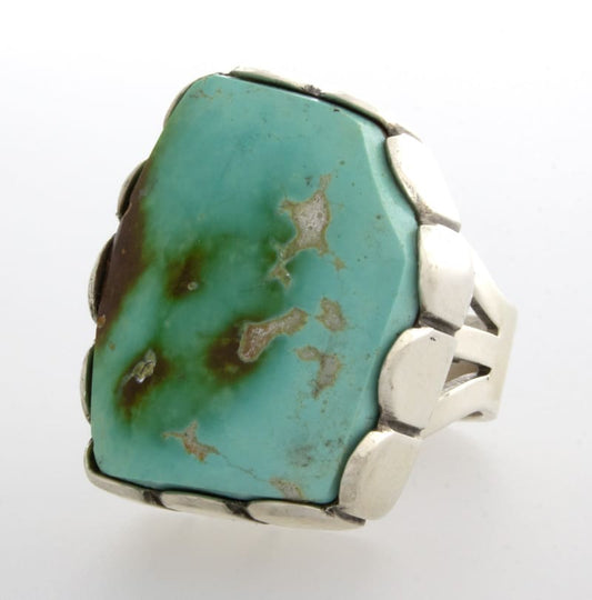 High Grade Natural Pilot Mountain Turquoise Ring