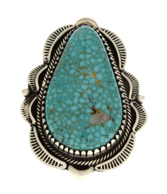 Natural Birdseye Kingman Turquoise Ring