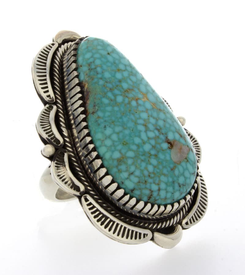 Natural Birdseye Kingman Turquoise Ring