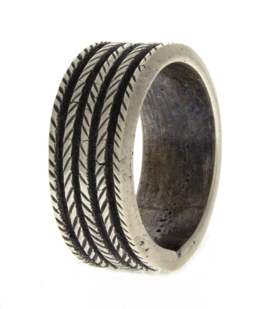 Tufa-Guss Sterlingsilber 5-Band-Ring