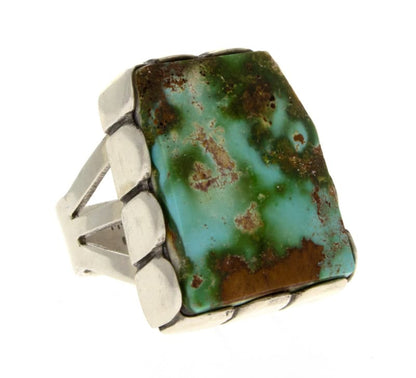 High Grade Natural Pilot Mountain Turquoise Ring