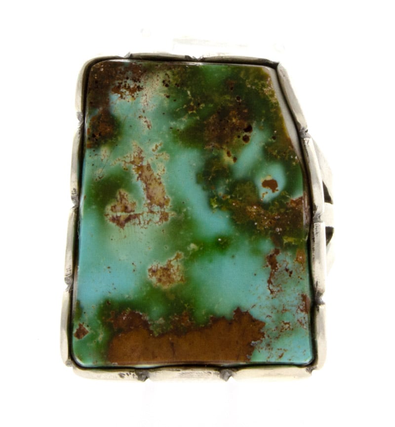 High Grade Natural Pilot Mountain Turquoise Ring