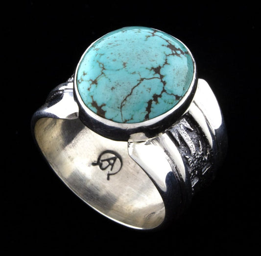 Natural Lone Mountain Turquoise Ring