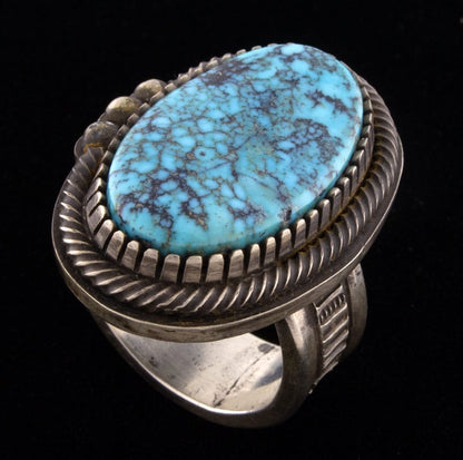 Bague en turquoise Kingman libre et naturelle