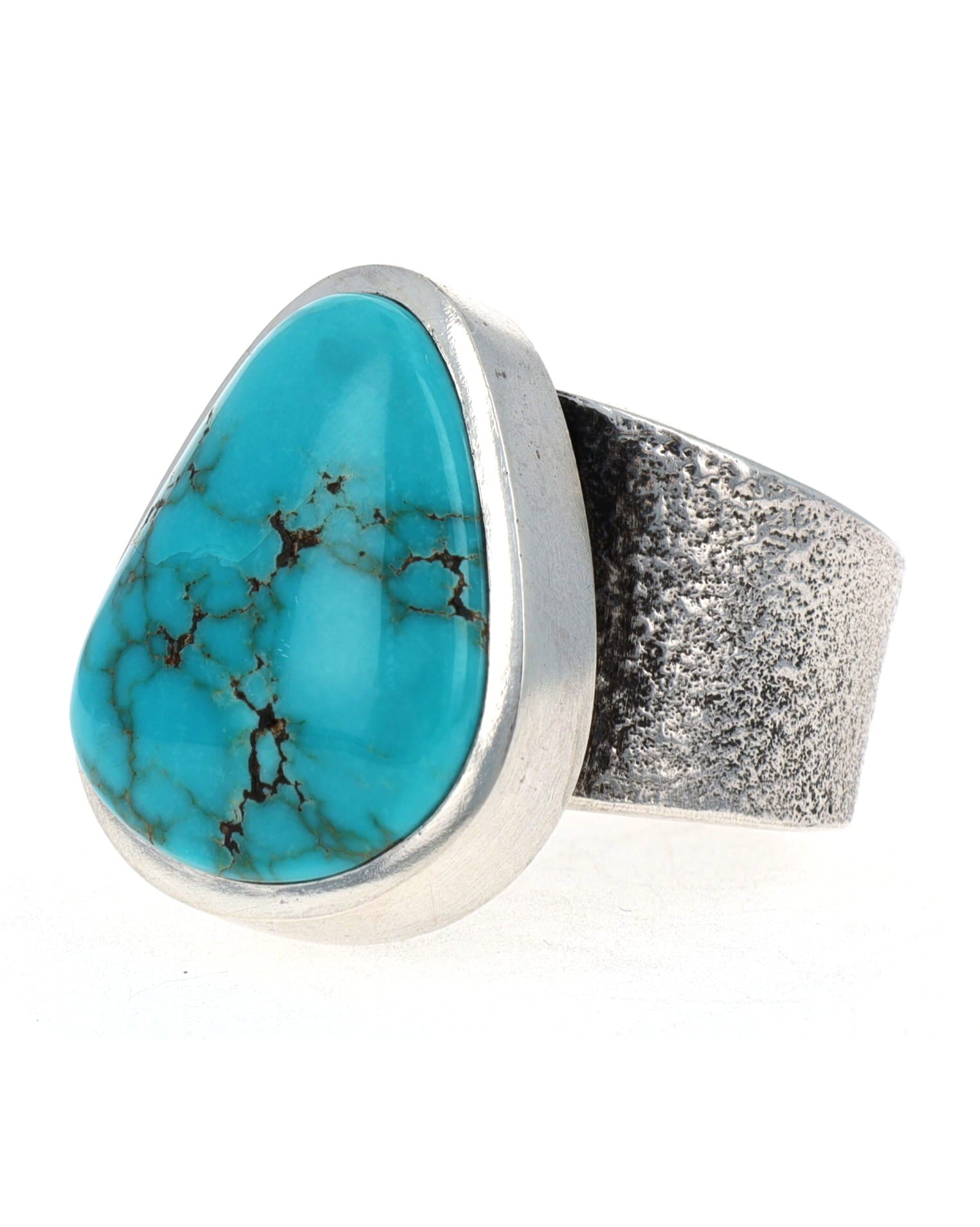 Tufa Cast Natural Lone Mountain Turquoise Ring