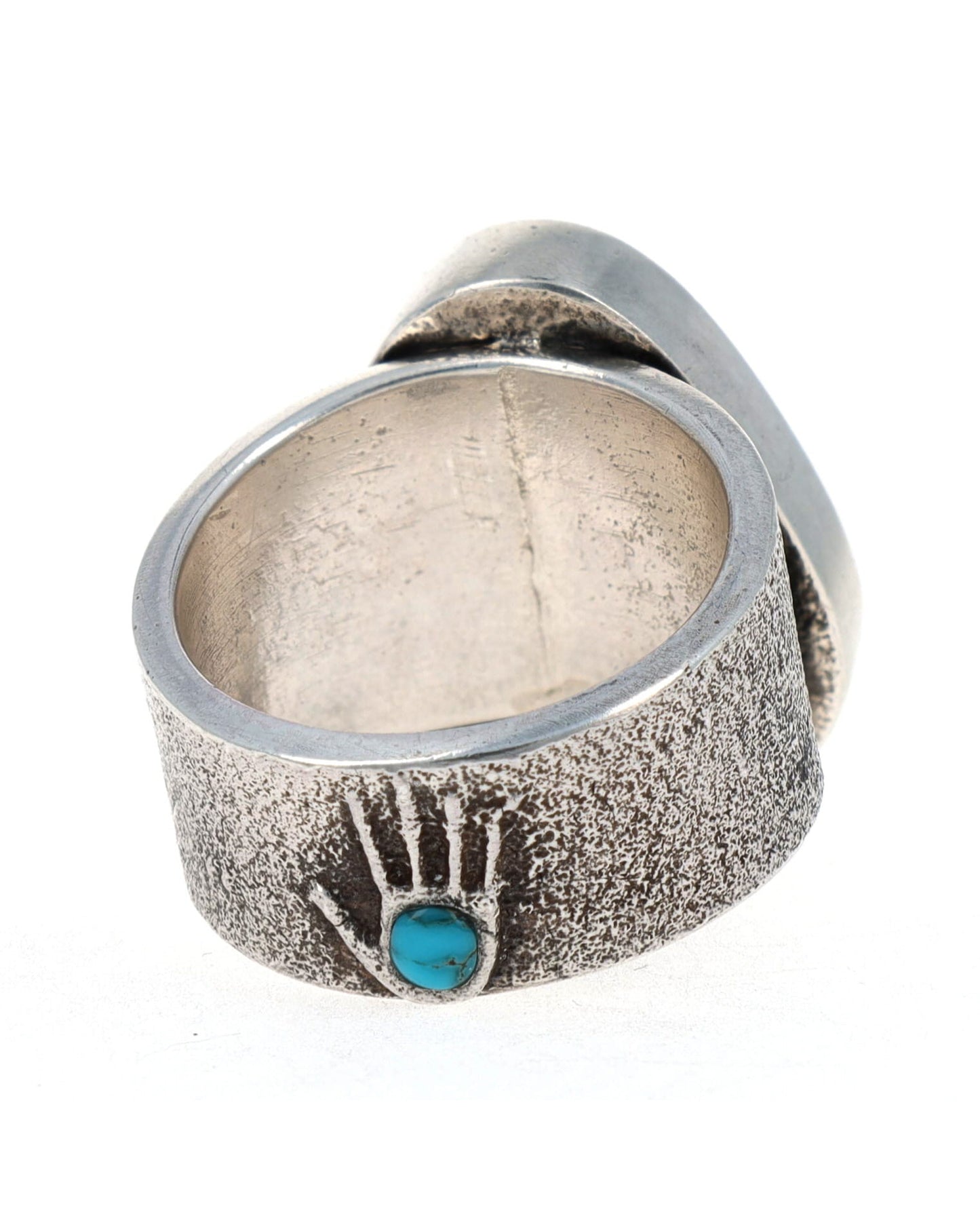 Tufa Cast Natural Lone Mountain Turquoise Ring