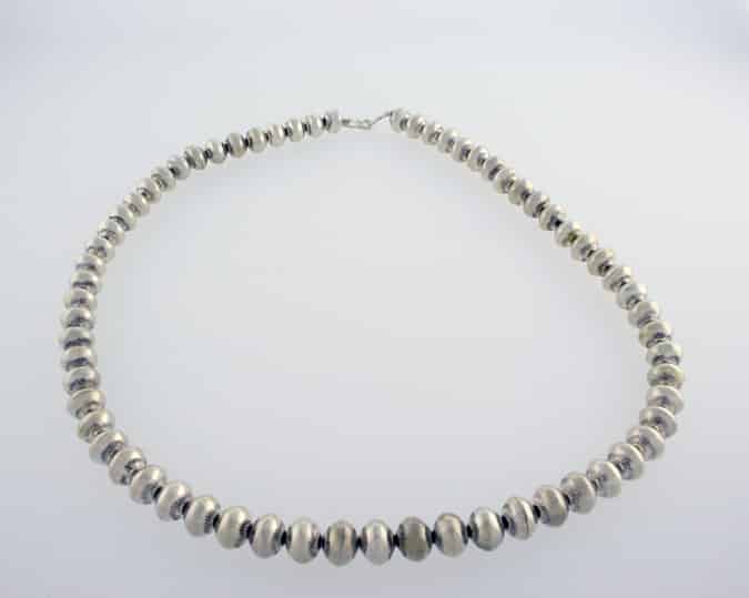 Handmade Sterling Silver Bead Necklace