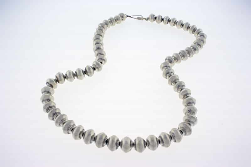 Handmade Sterling Silver Bead Necklace