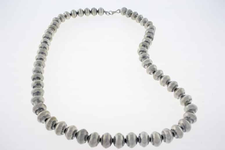 Handmade Sterling Silver Bead Necklace