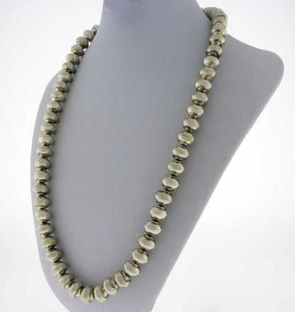 Handmade Sterling Silver Bead Necklace