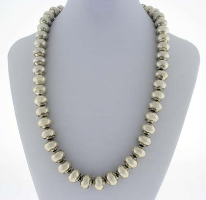 Handmade Sterling Silver Bead Necklace