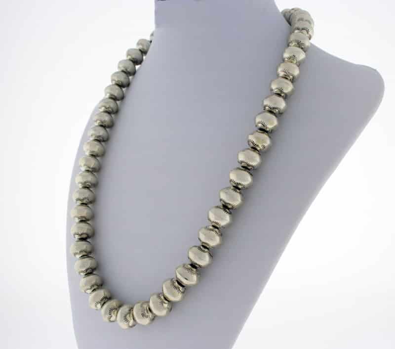 Handmade Sterling Silver Bead Necklace