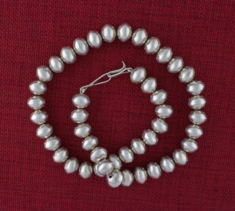 Handmade Sterling Silver Bead Necklace