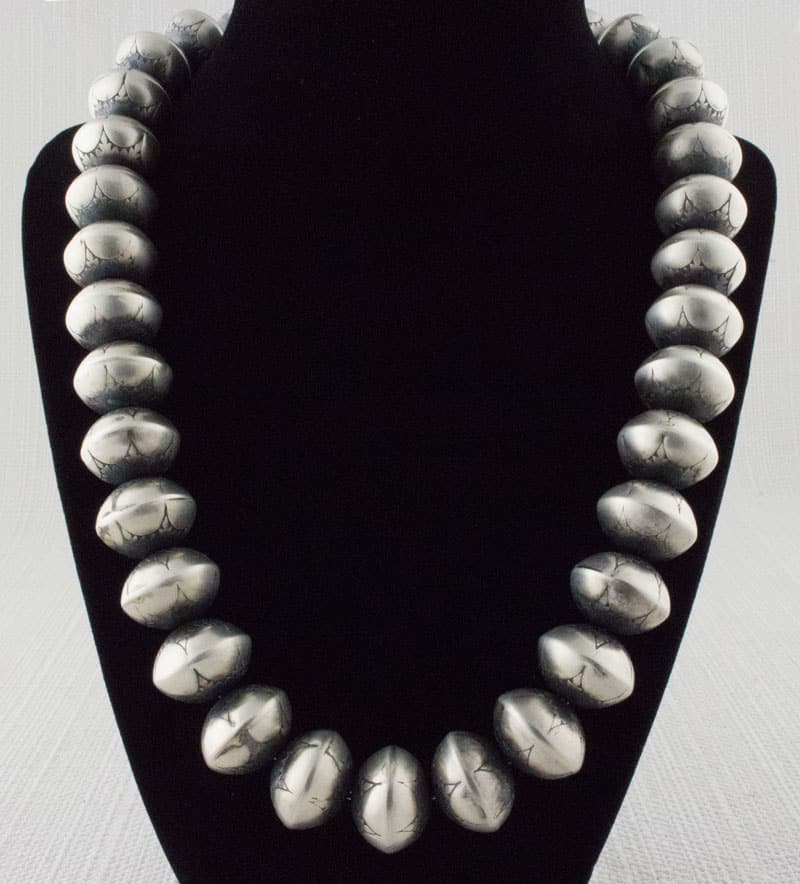 Handmade Sterling Silver Bead Necklace