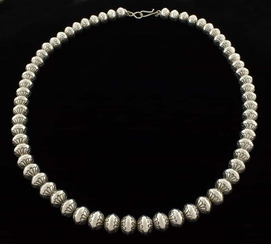 Handmade Sterling Silver Bead Necklace