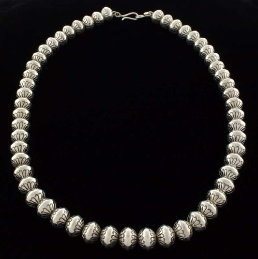 Handmade Sterling Silver Bead Necklace