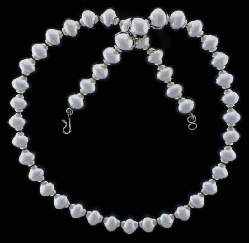 Handmade Sterling Silver Bead Necklace