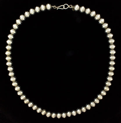 Handmade Sterling Silver Bead Necklace