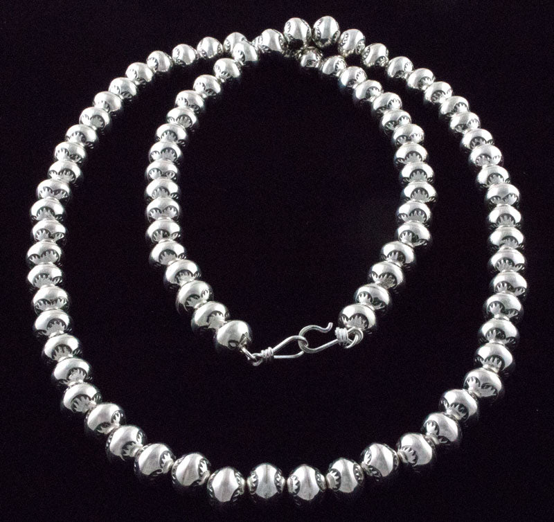 Collier en perles en argent sterling fait main