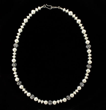 Collier en perles en argent sterling fait main