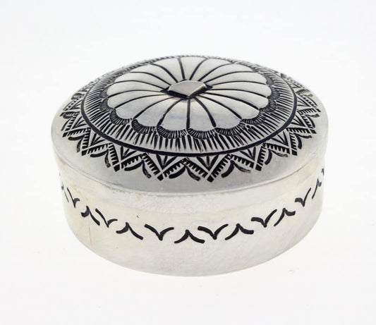 Sterling Silver Round Collection Box